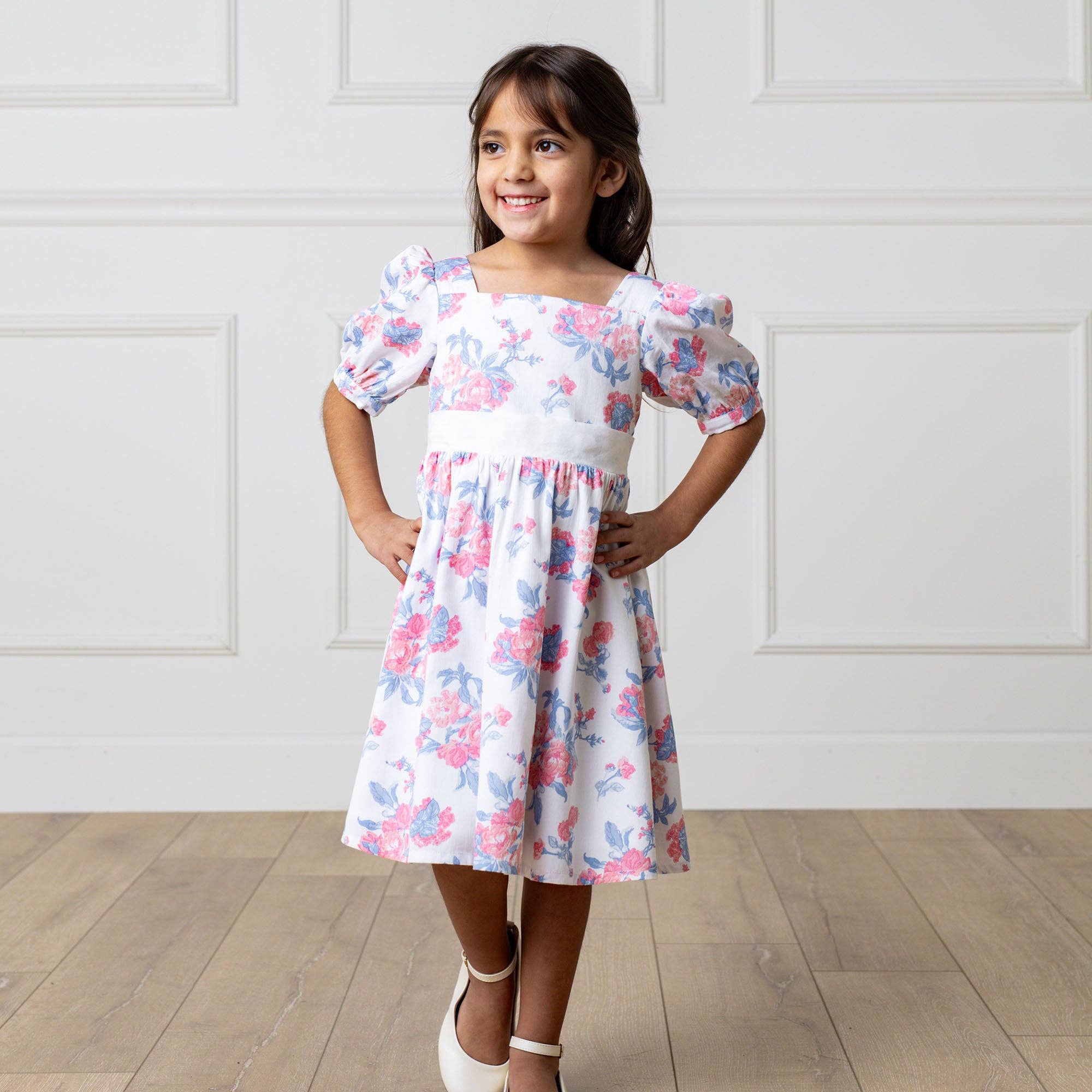 Image of Hope and Henry - Organic Puff Sleeve Party Dress